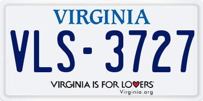 VA license plate VLS3727