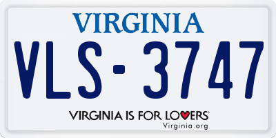 VA license plate VLS3747
