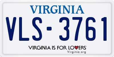 VA license plate VLS3761