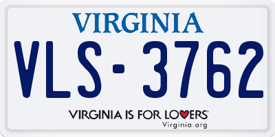 VA license plate VLS3762