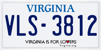 VA license plate VLS3812