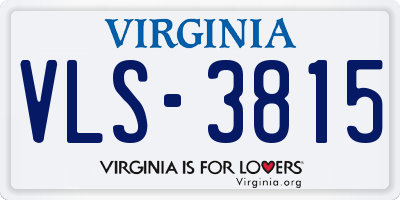 VA license plate VLS3815