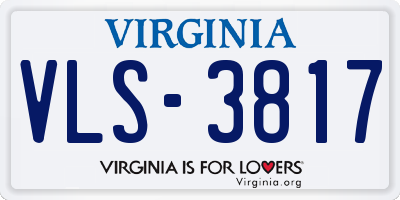VA license plate VLS3817