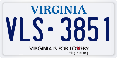 VA license plate VLS3851