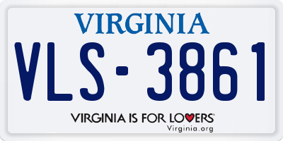 VA license plate VLS3861
