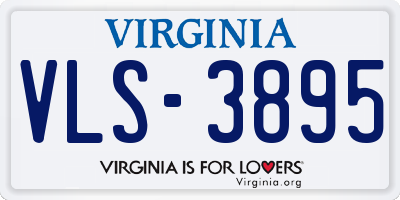 VA license plate VLS3895