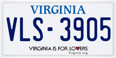 VA license plate VLS3905