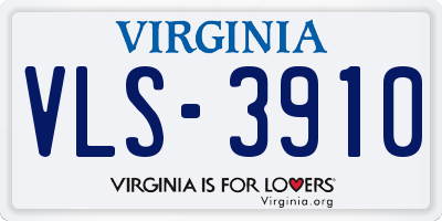 VA license plate VLS3910