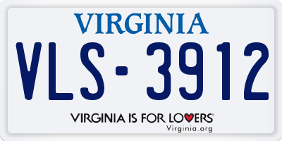 VA license plate VLS3912