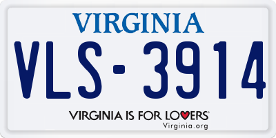 VA license plate VLS3914