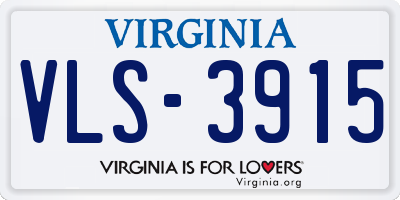 VA license plate VLS3915