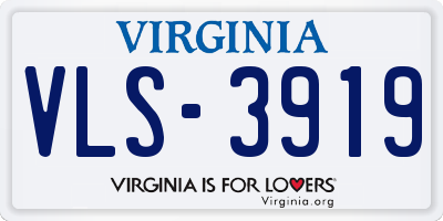 VA license plate VLS3919