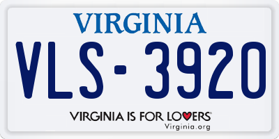 VA license plate VLS3920