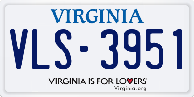 VA license plate VLS3951