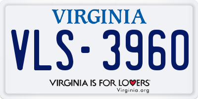 VA license plate VLS3960