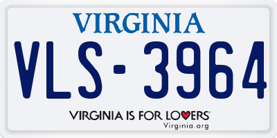 VA license plate VLS3964