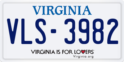 VA license plate VLS3982