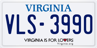 VA license plate VLS3990
