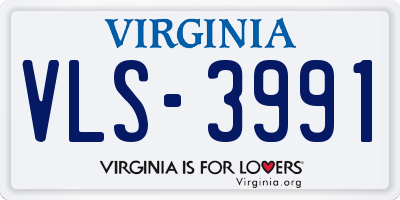 VA license plate VLS3991