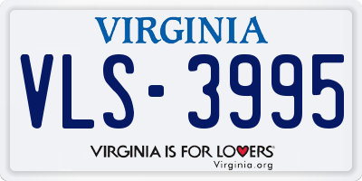 VA license plate VLS3995