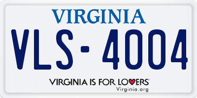 VA license plate VLS4004