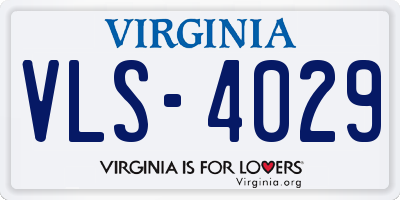 VA license plate VLS4029