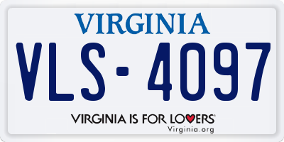 VA license plate VLS4097