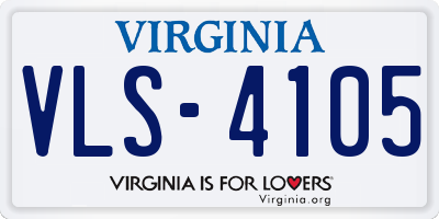 VA license plate VLS4105