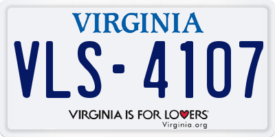 VA license plate VLS4107