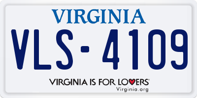 VA license plate VLS4109