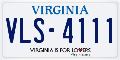 VA license plate VLS4111