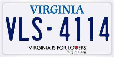 VA license plate VLS4114