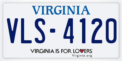 VA license plate VLS4120