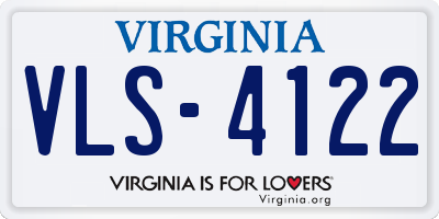 VA license plate VLS4122