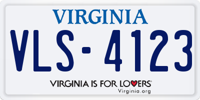 VA license plate VLS4123