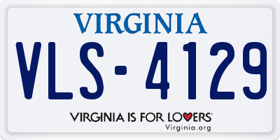 VA license plate VLS4129