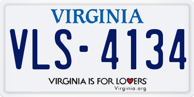 VA license plate VLS4134