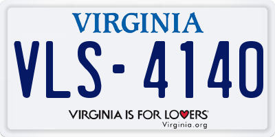 VA license plate VLS4140