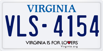 VA license plate VLS4154