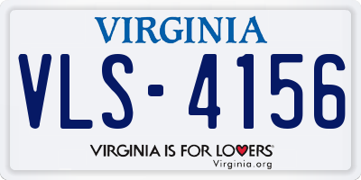 VA license plate VLS4156