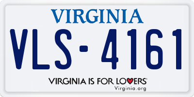 VA license plate VLS4161