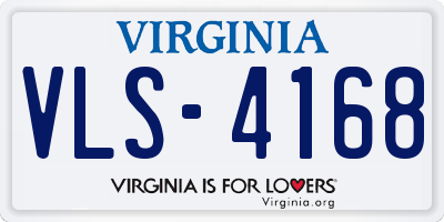 VA license plate VLS4168