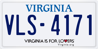 VA license plate VLS4171