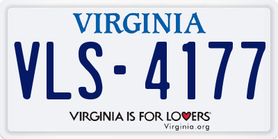 VA license plate VLS4177