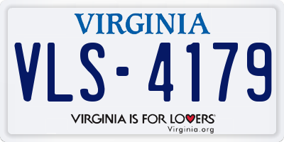 VA license plate VLS4179