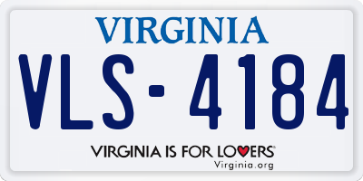 VA license plate VLS4184