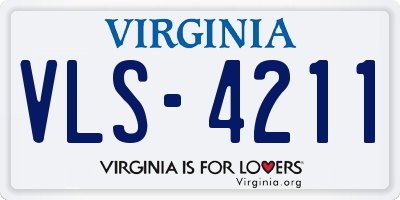 VA license plate VLS4211