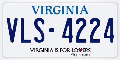 VA license plate VLS4224