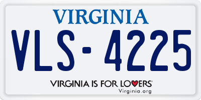 VA license plate VLS4225