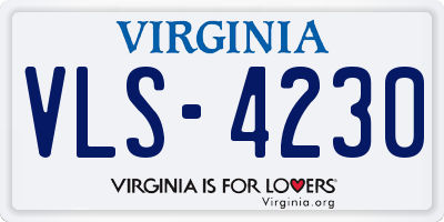 VA license plate VLS4230